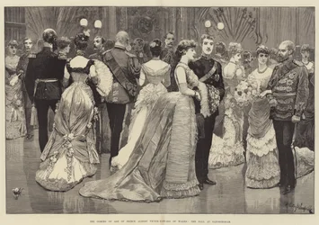Die Volljährigkeit von Prinz Albert Victor Edward von Wales, der Ball in Sandringham